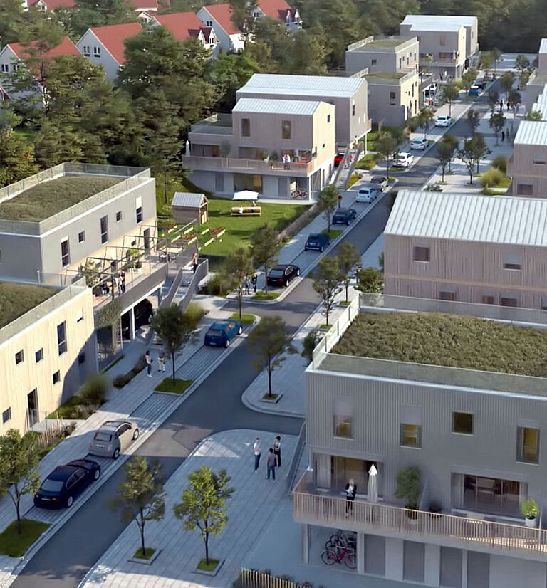 ZAC Coteaux de la Marne - Perspective logements - Lots 7A&B