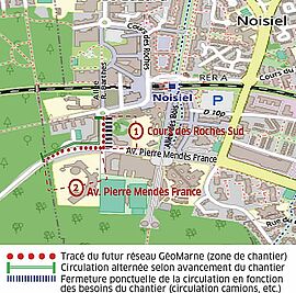 GéoMarne - Travaux réseau géothermie à Noisiel - Agrandir l'image (fenêtre modale)