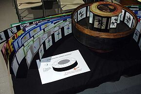 Jeux d'optique - praxinoscope https://fr.wikipedia.org/wiki/Fichier:F%C3%AAte_de_l%27Animation_(Lille_2010)_-_Praxinoscope.jpg - Agrandir l'image, fenêtre modale